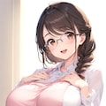 他己紹介希望・眼鏡三つ編み姉妹弟長女りえさん 2枚目