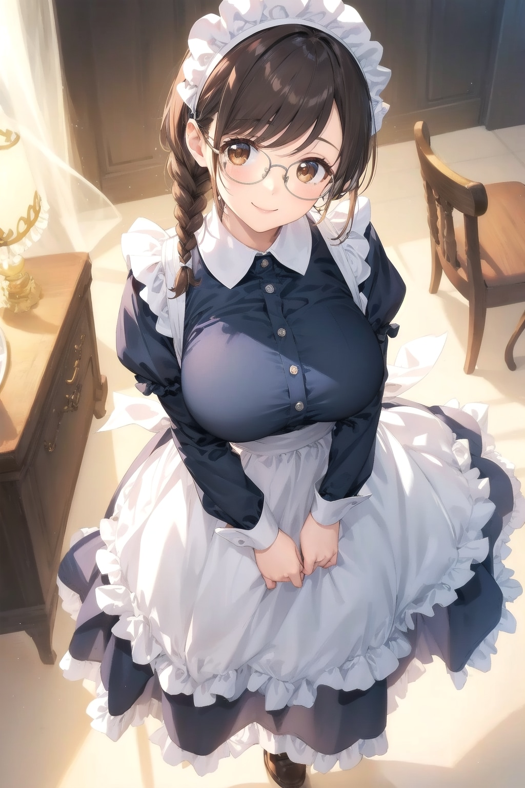 他己紹介希望・眼鏡三つ編み姉妹弟長女りえさん