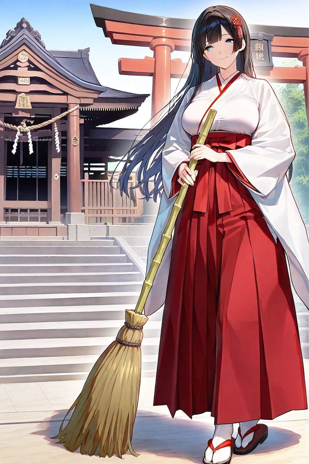 お試しで巫女さん