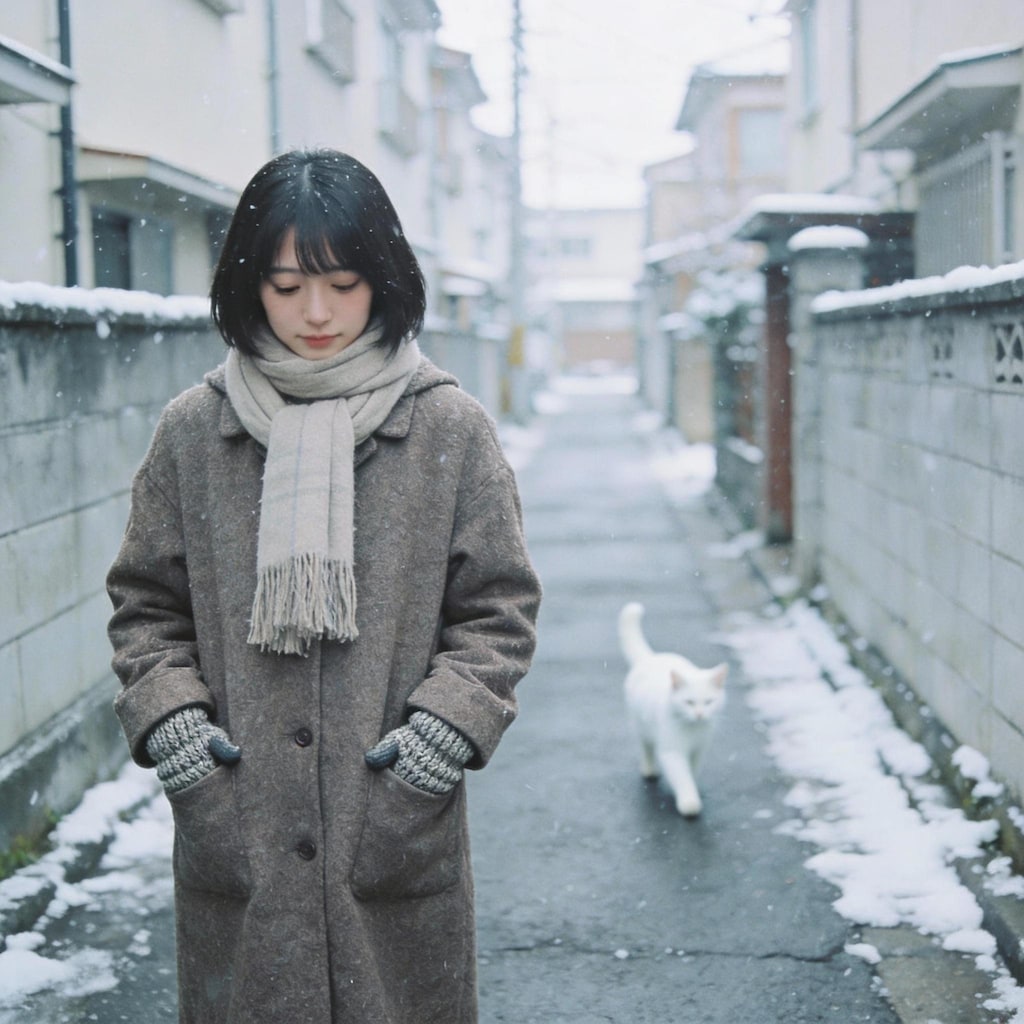 A Pensive Pause with Feline Company