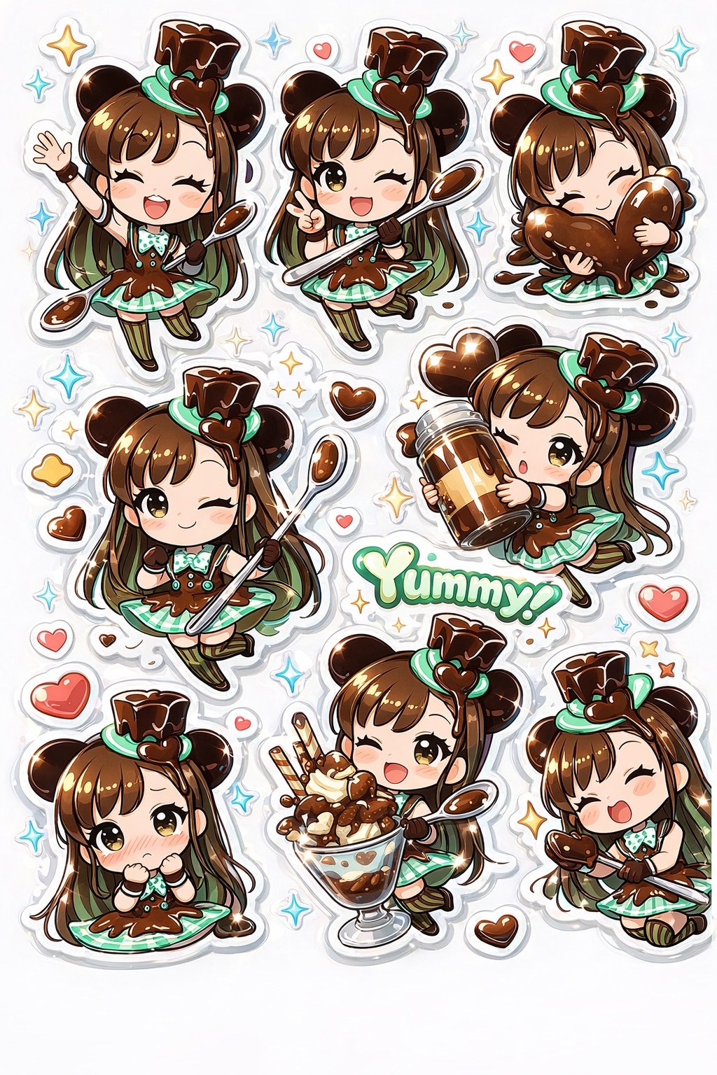 チョコミントちゃんシール
