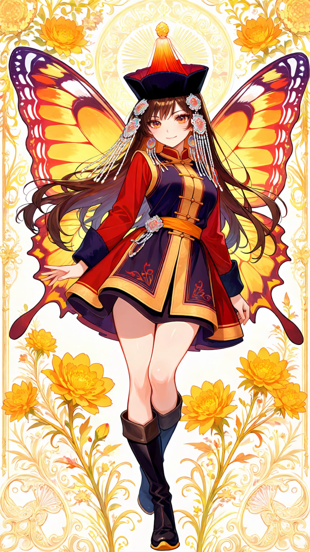Altantsetseg - the butterfly girl Oeneis jutta