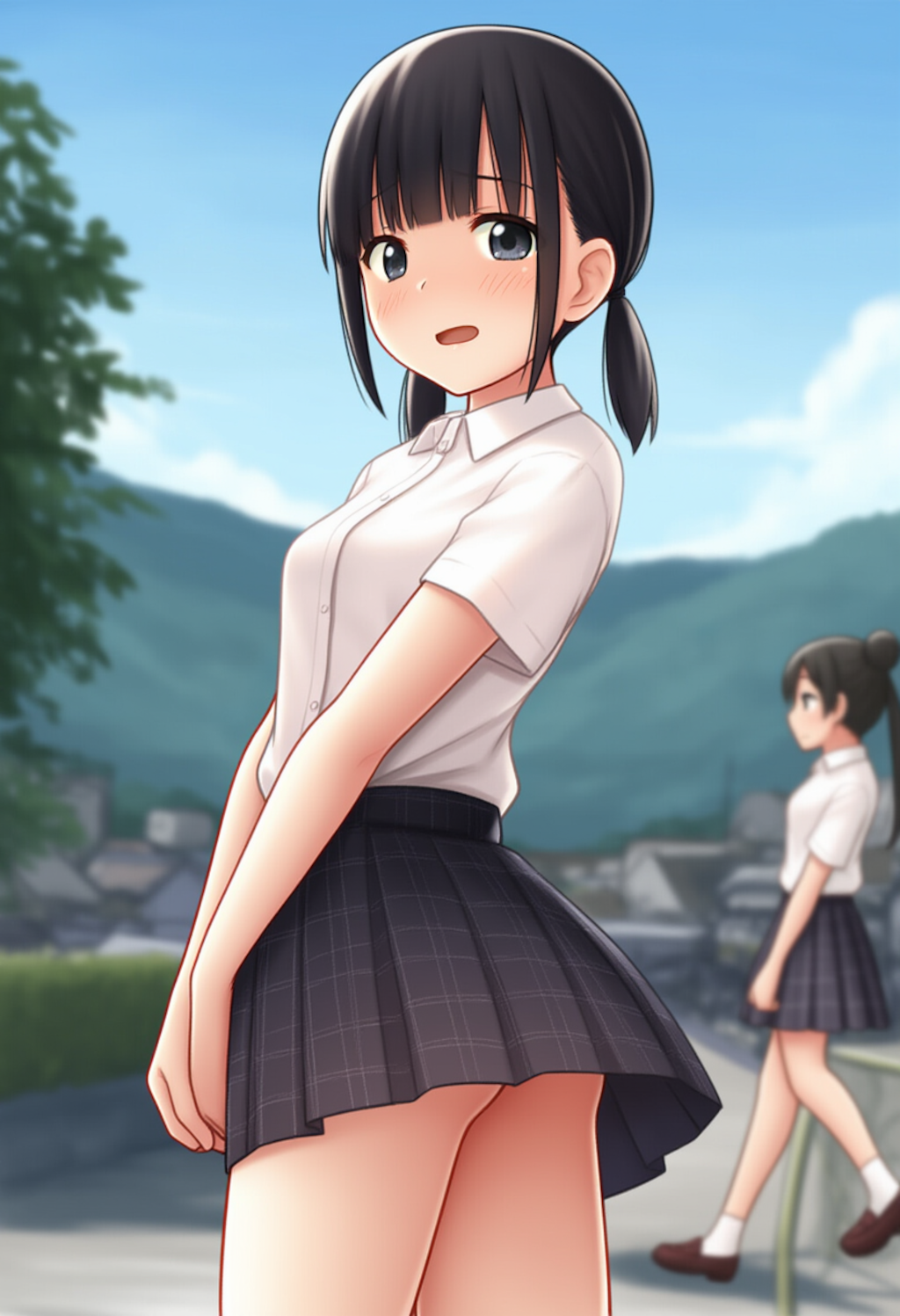 他校の制服を借りた