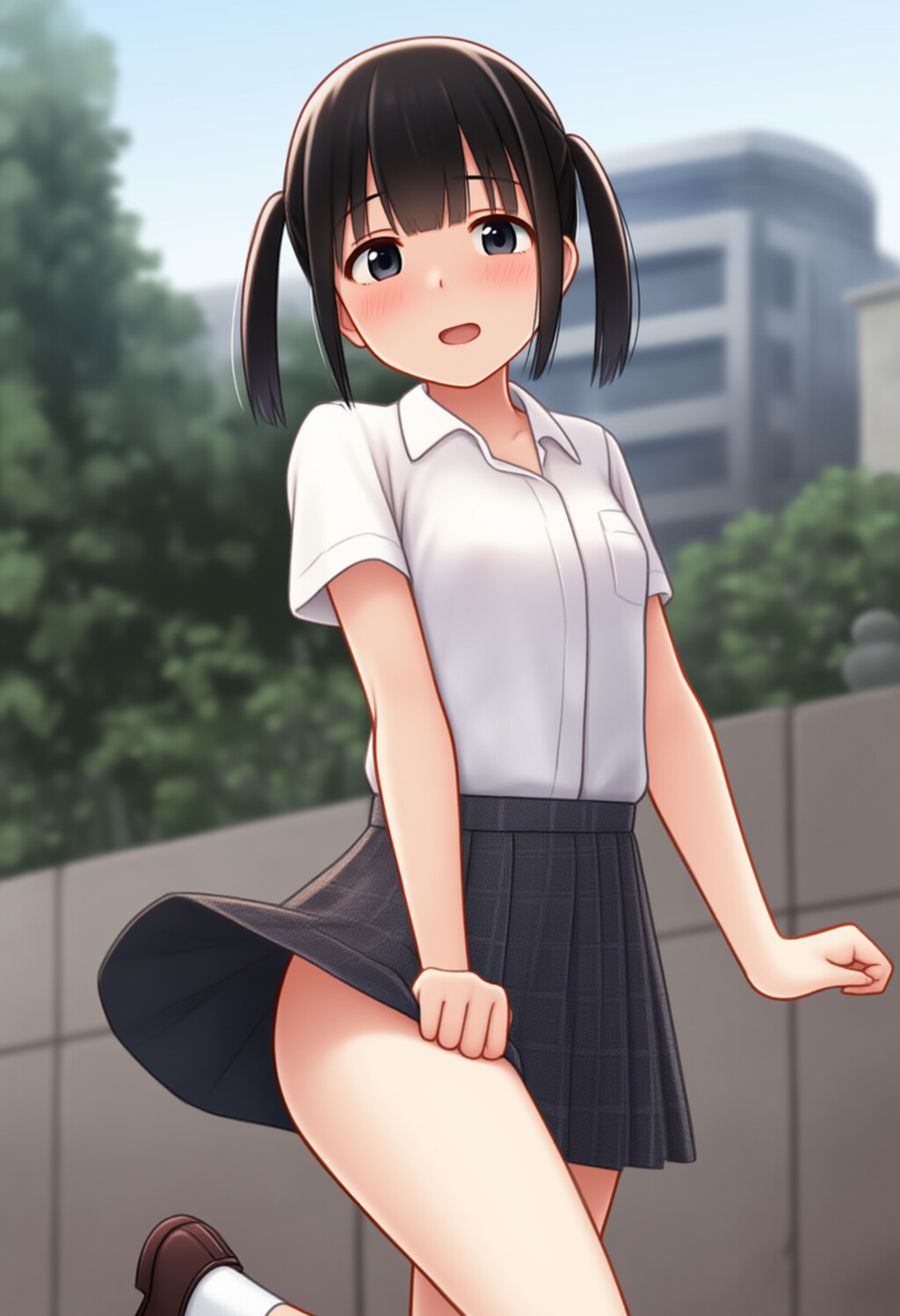 他校の制服を借りた