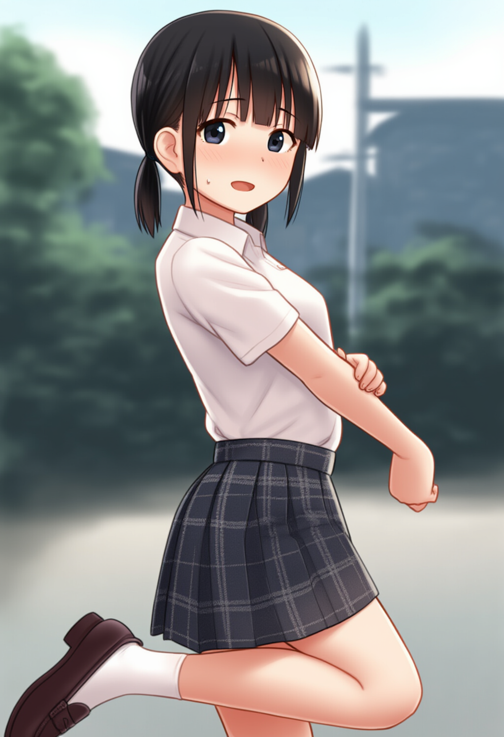 他校の制服を借りた