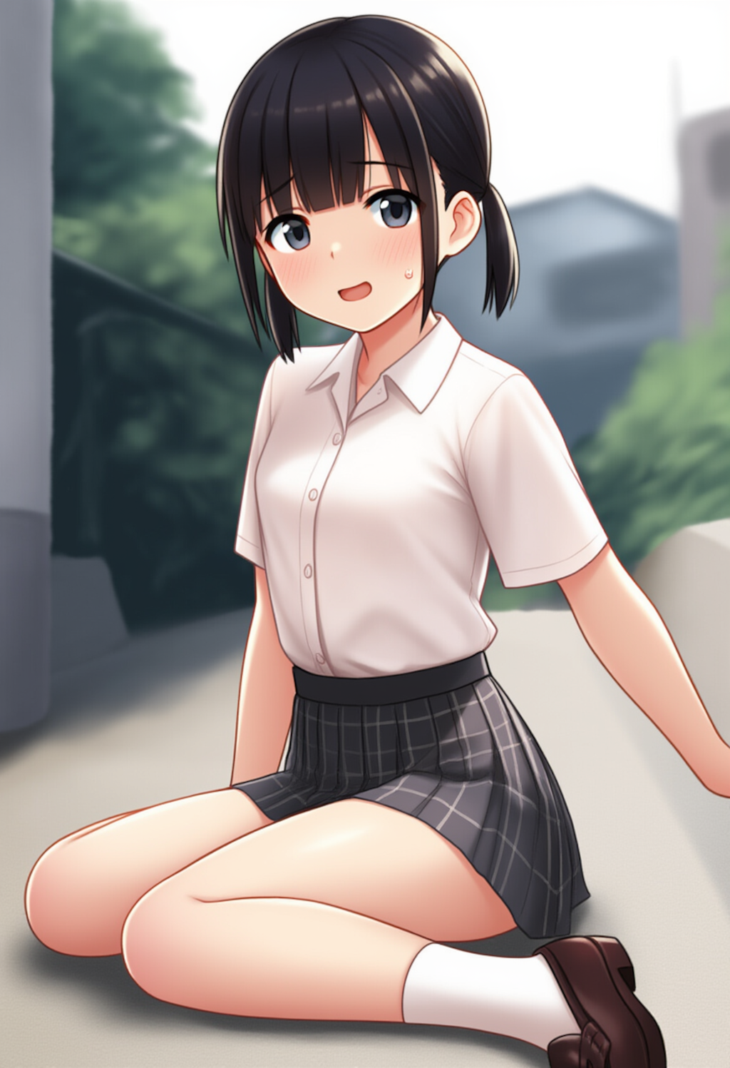 他校の制服を借りた