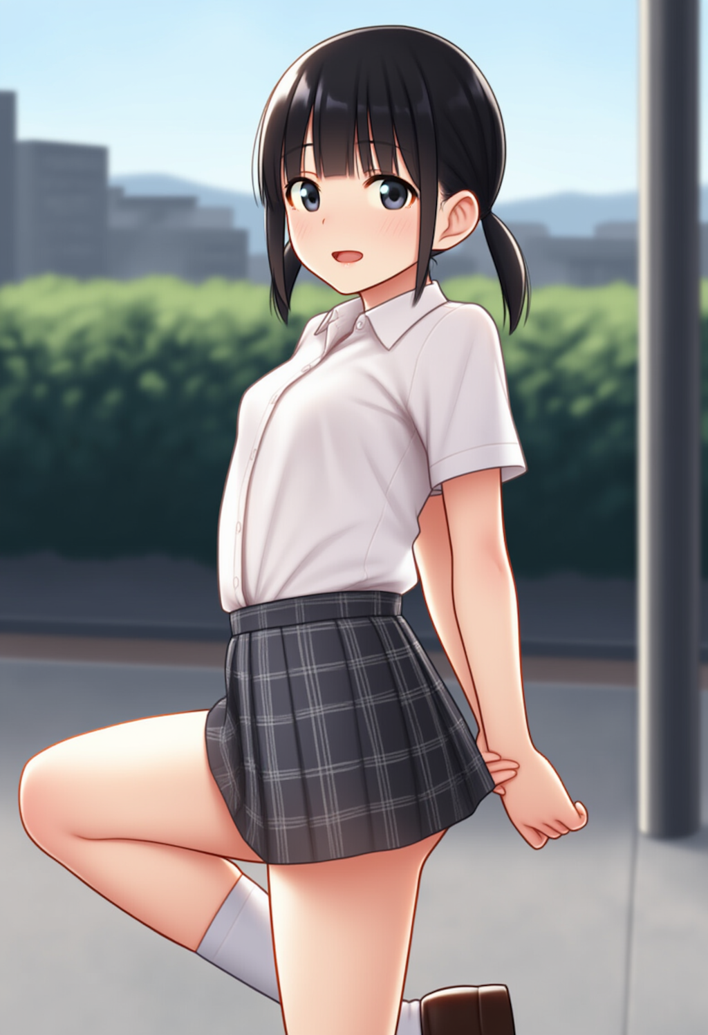 他校の制服を借りた