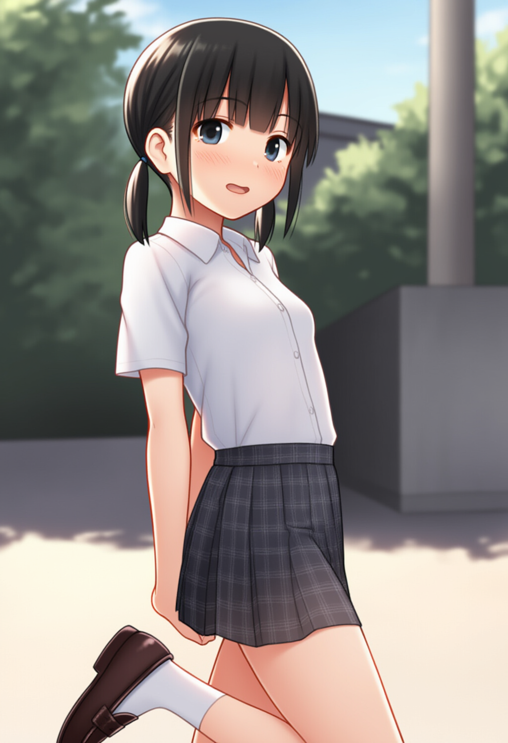 他校の制服を借りた