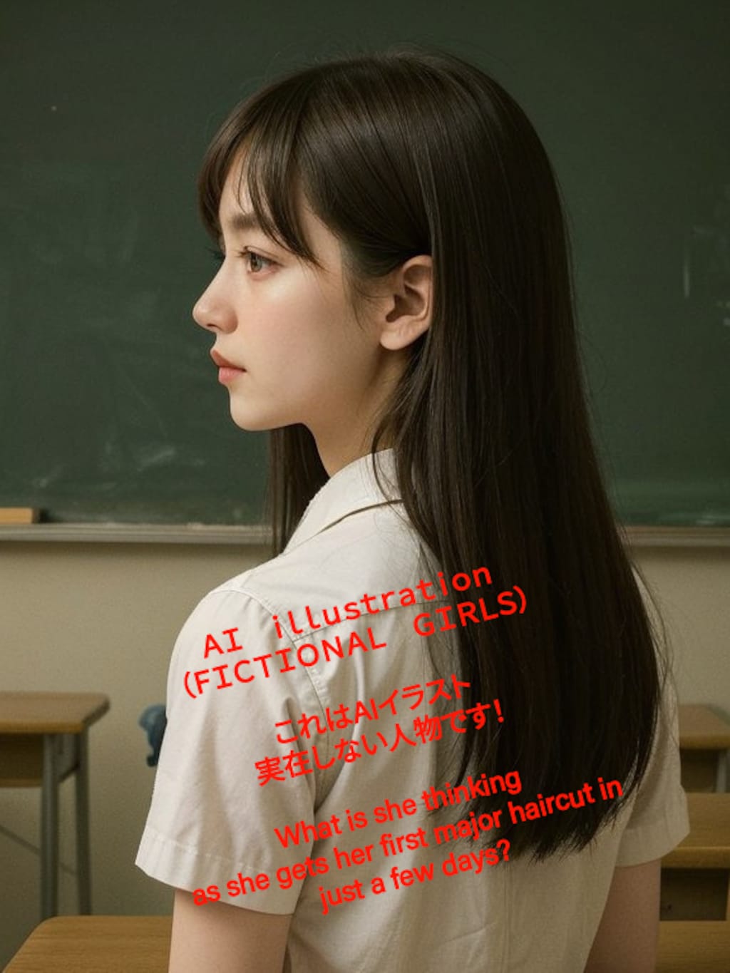 数日後に“初めてのバッサリ”美少女の横顔