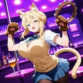 BarCatでダンスする猫耳制服コスプレ人妻達 7枚目