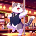 BarCatでダンスする猫耳制服コスプレ人妻達 9枚目
