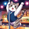 BarCatでダンスする猫耳制服コスプレ人妻達 10枚目