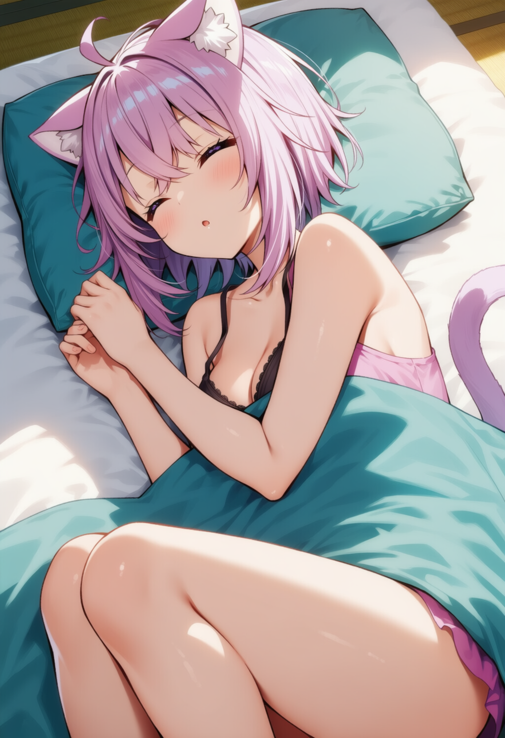 あと5分・・・Zzzz（猫又おかゆ）