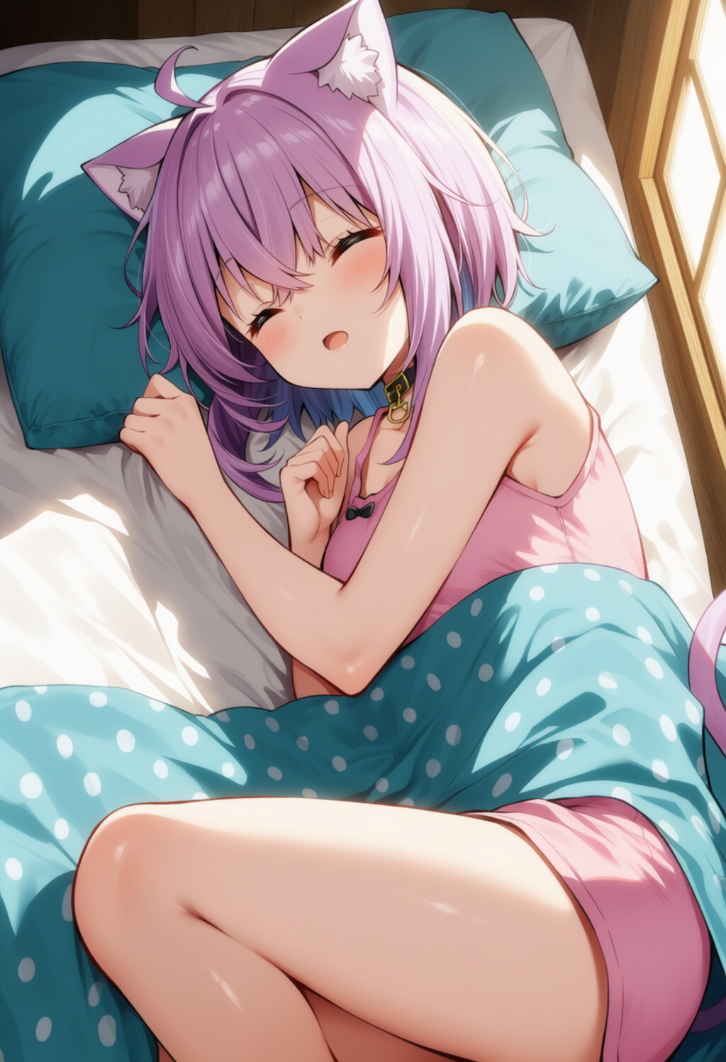 あと5分・・・Zzzz（猫又おかゆ）