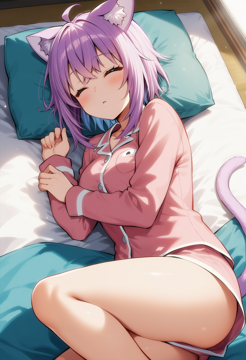 あと5分・・・Zzzz（猫又おかゆ）