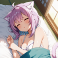 あと5分・・・Zzzz（猫又おかゆ） 3枚目