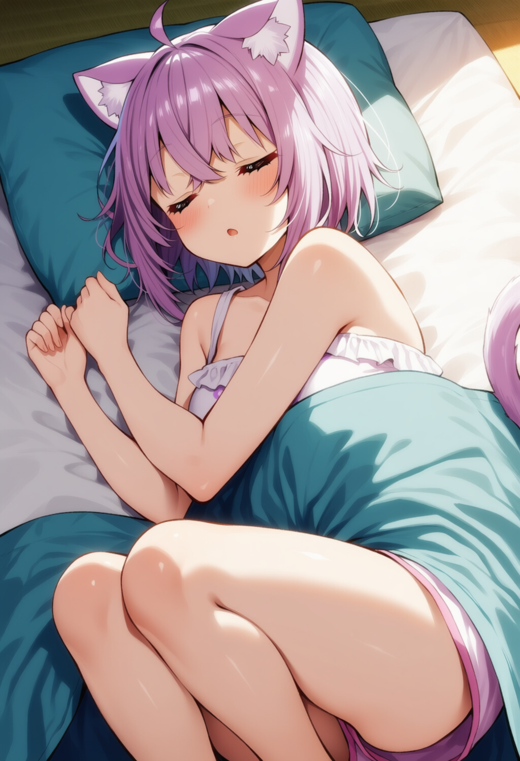 あと5分・・・Zzzz（猫又おかゆ）