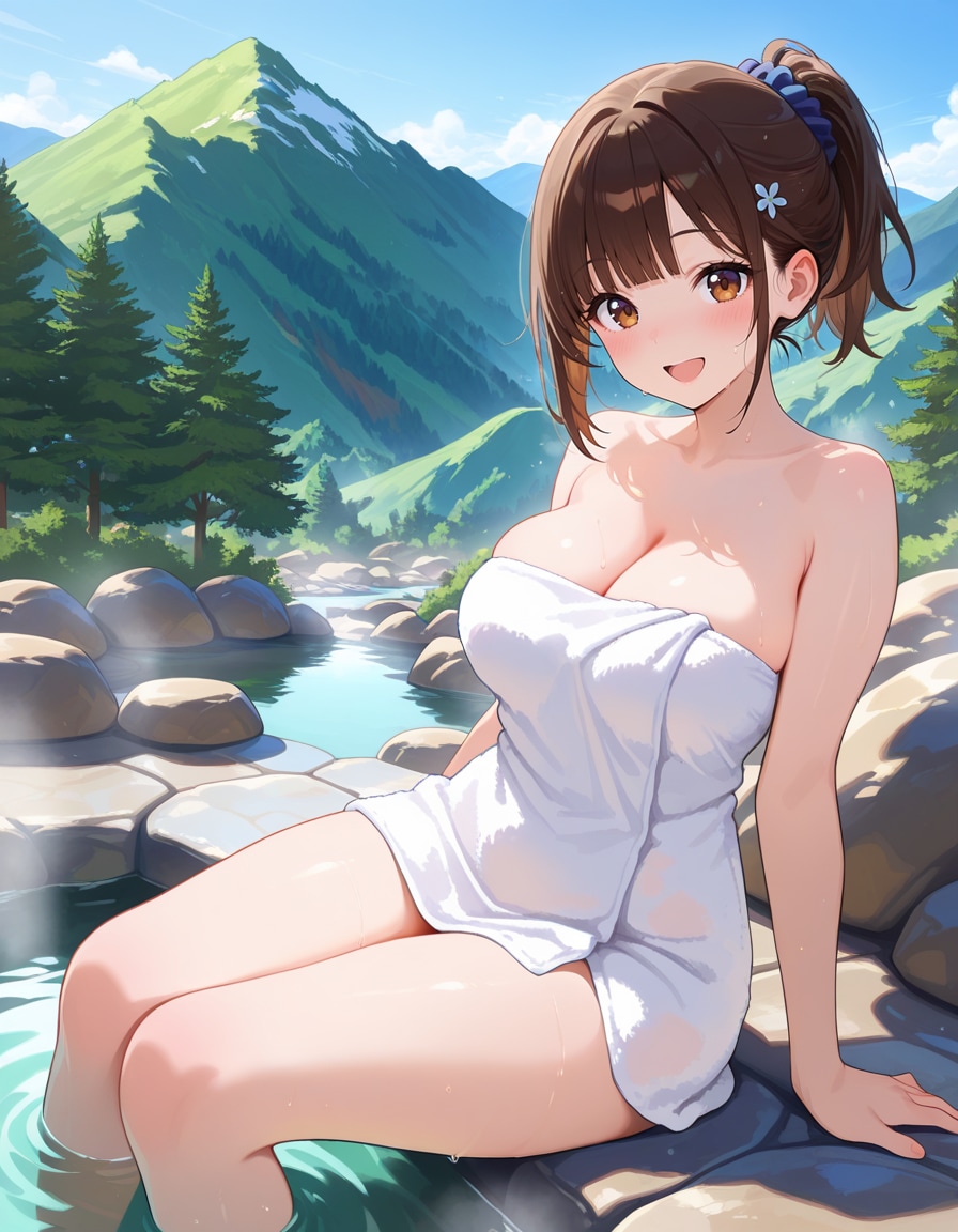 タオル越しの湯けむり
