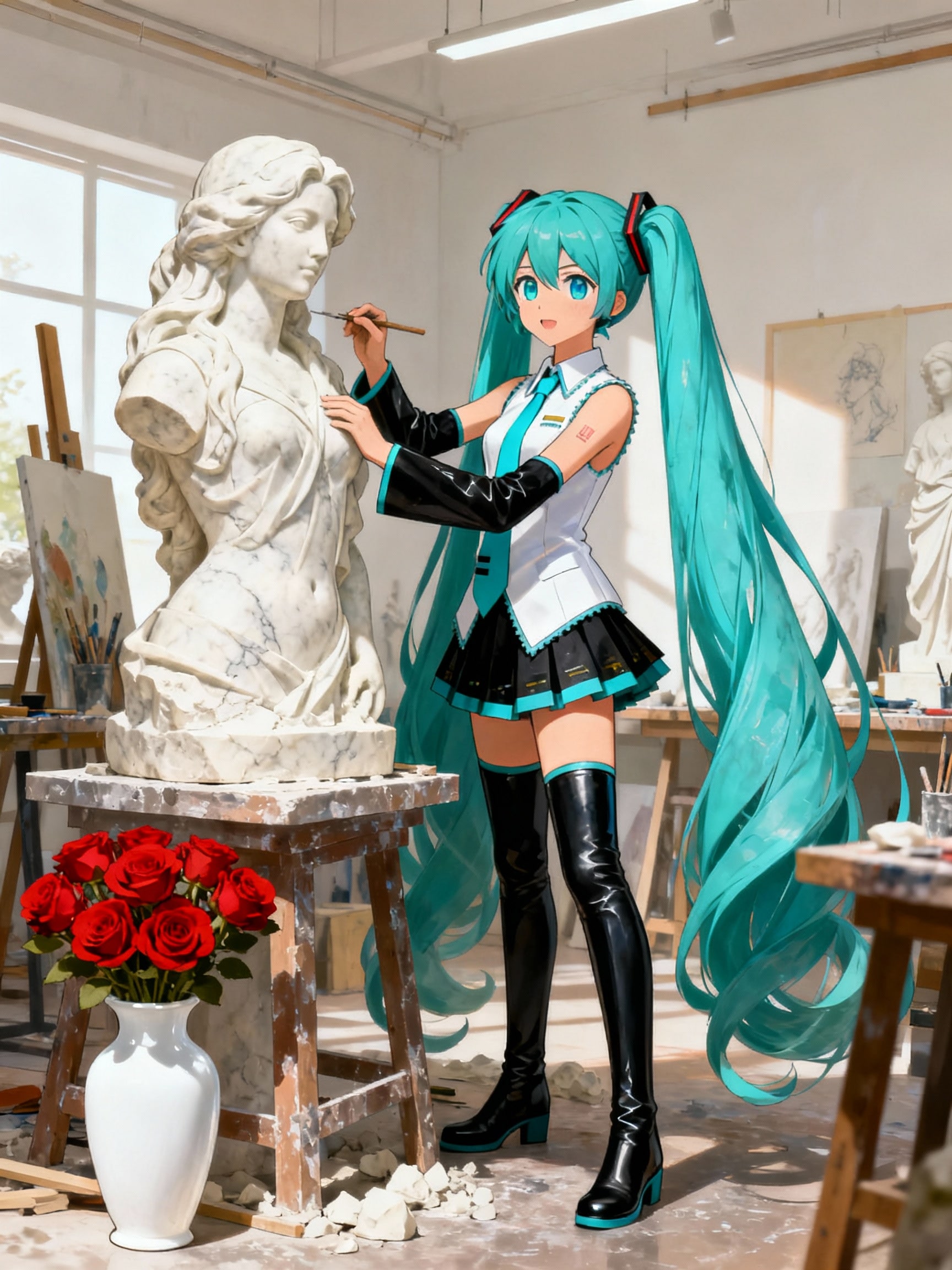 Seadream 彫刻家ミク | の人気AIイラスト・グラビア