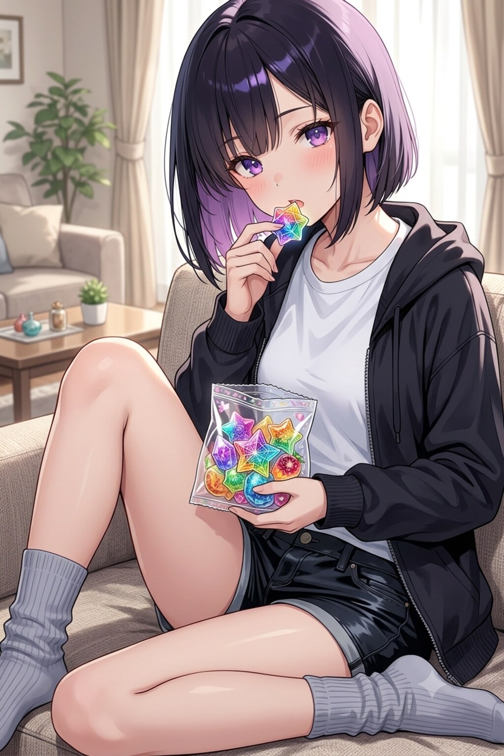 紫が似合う女の子148