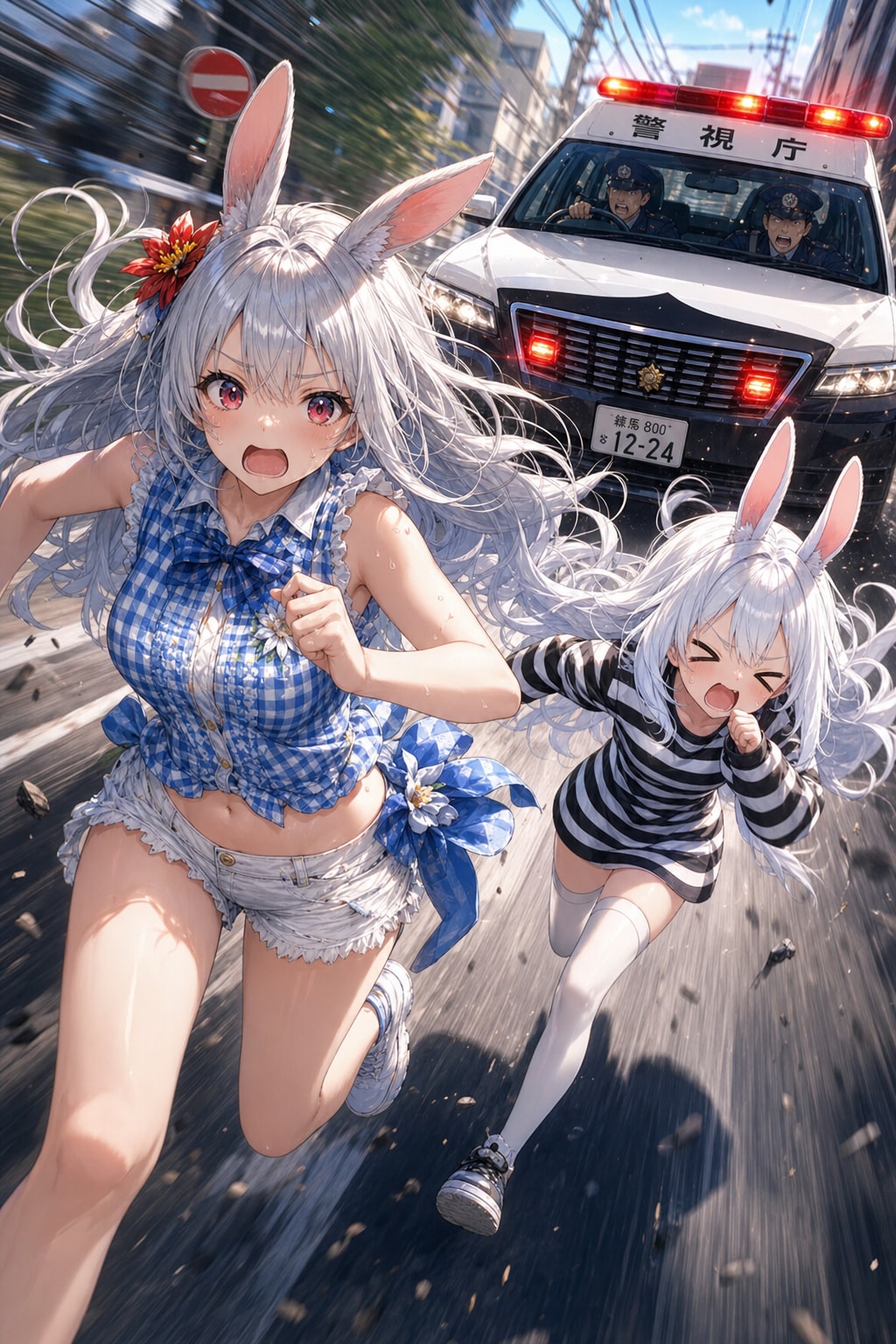 逃げるのですぅぅぅ‼️🐰🐰💦 | の人気AIイラスト・グラビア