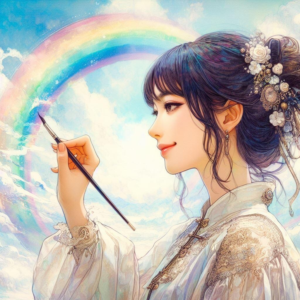 虹を描く流浪の画家