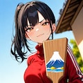 羽根突きで勝負を挑む姉御 3枚目