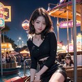 夜の遊園地🎡 3枚目