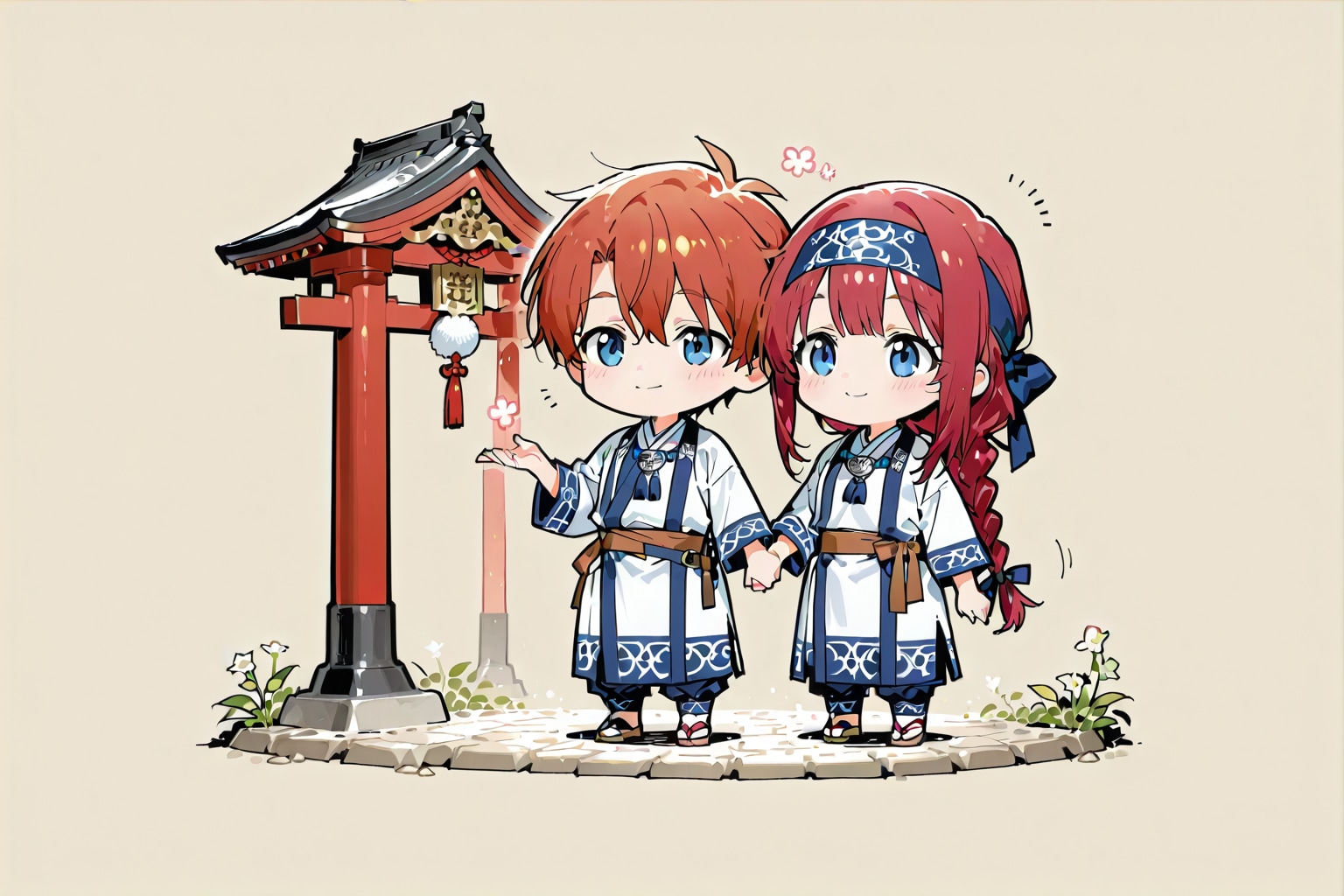 二人っきりで初詣 | の人気AIイラスト・グラビア