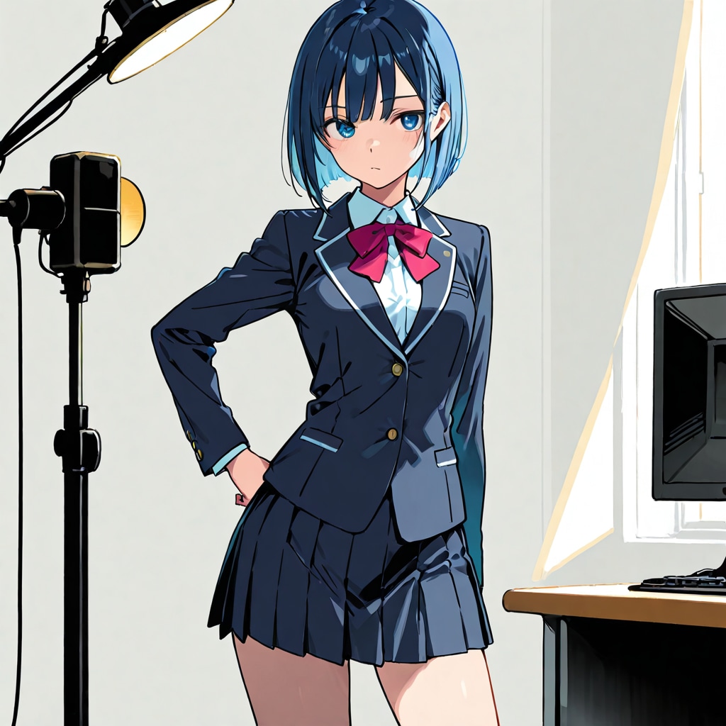 スタジオ撮影・王道ブレザー