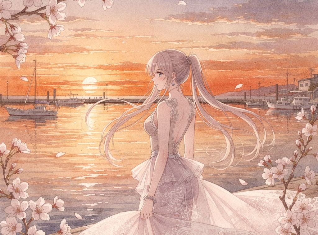 夕日