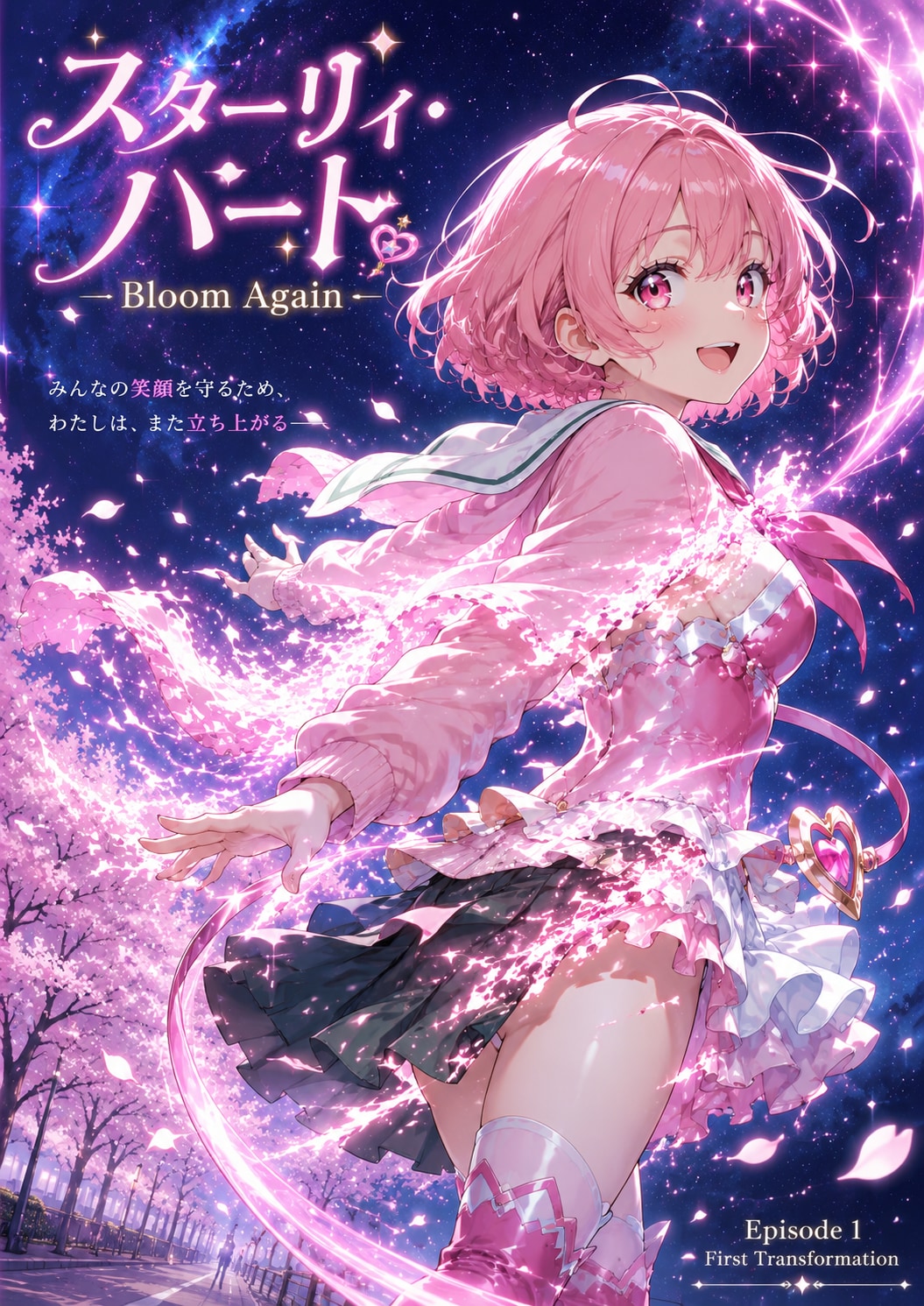 変身ヒロイン同人誌の表紙です