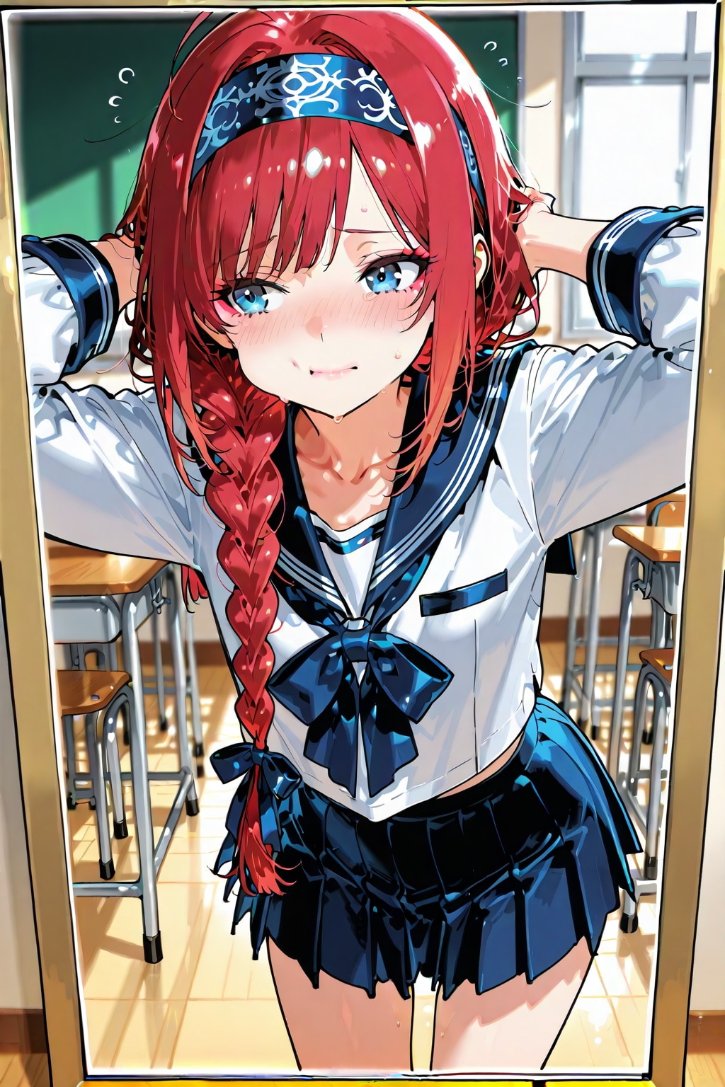 メイクされて戸惑う小織くん（お気に入りの呪文： cute transvestite boy）