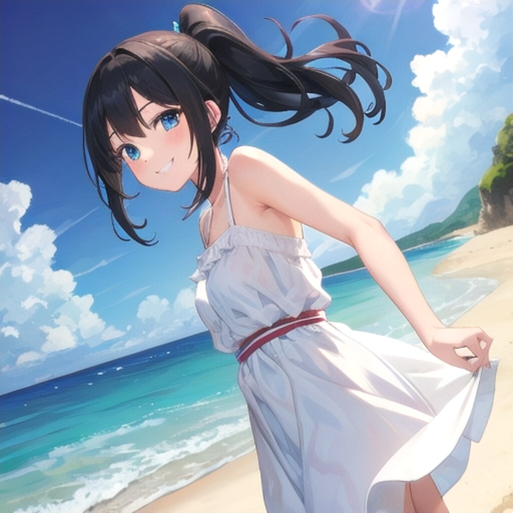 白ワンピ