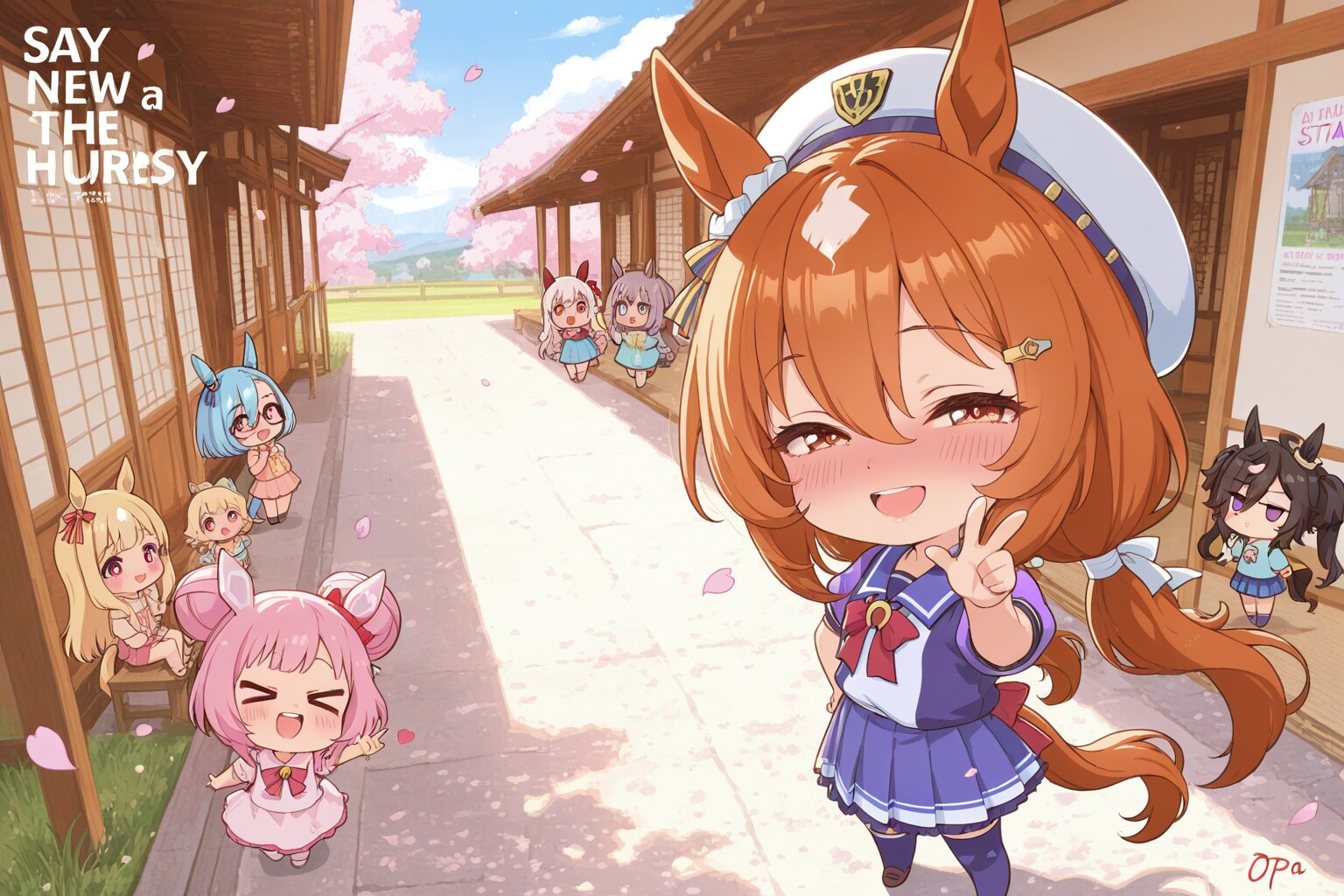 ピンクのお団子ウマちびちゃん。