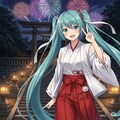 初音ミクと神社 4枚目