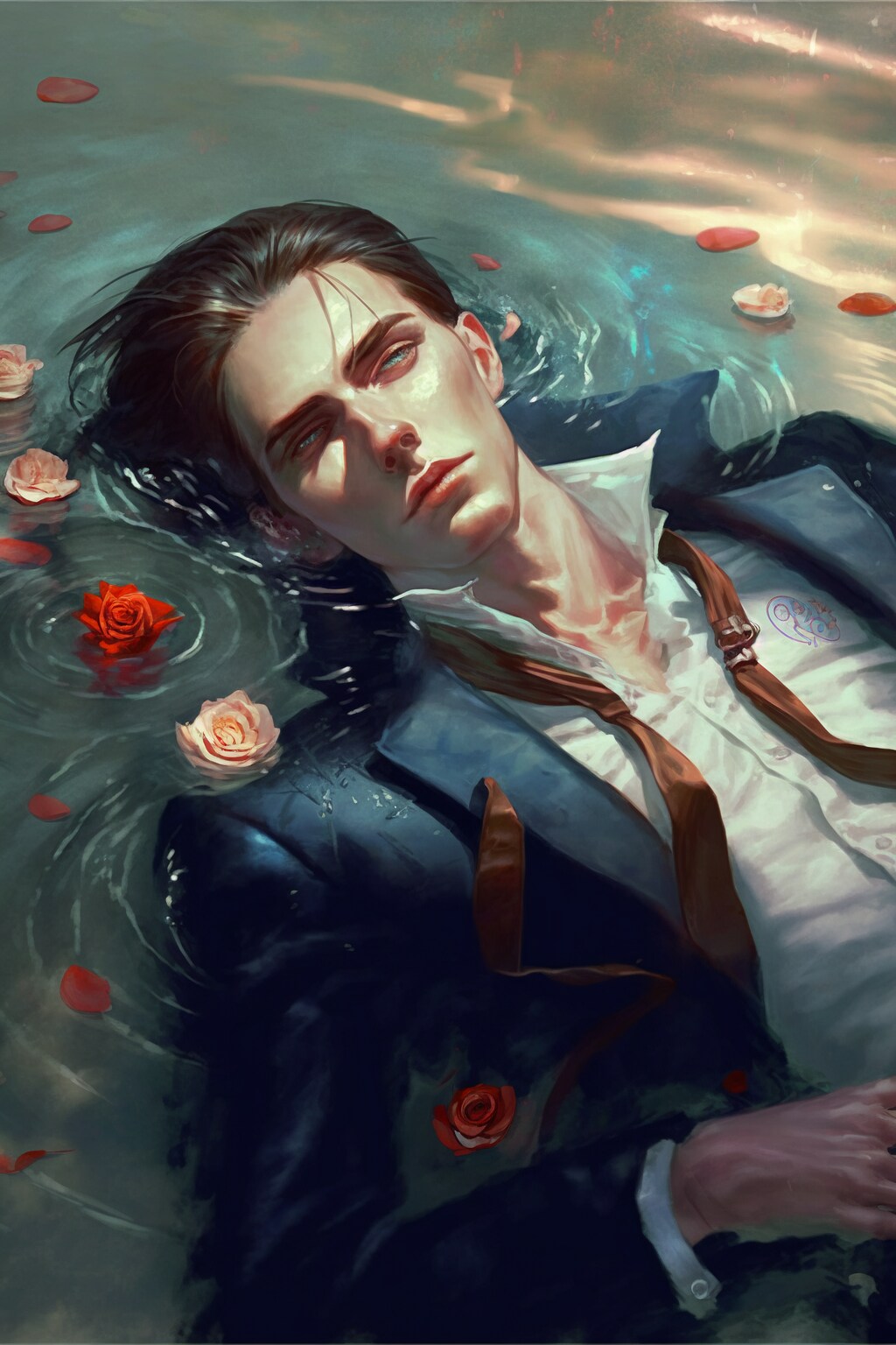 水に沈む