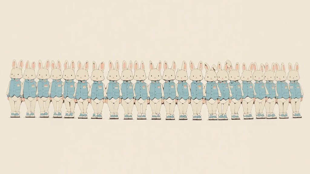 うさぎ警備隊、整列！ | の人気AIイラスト・グラビア