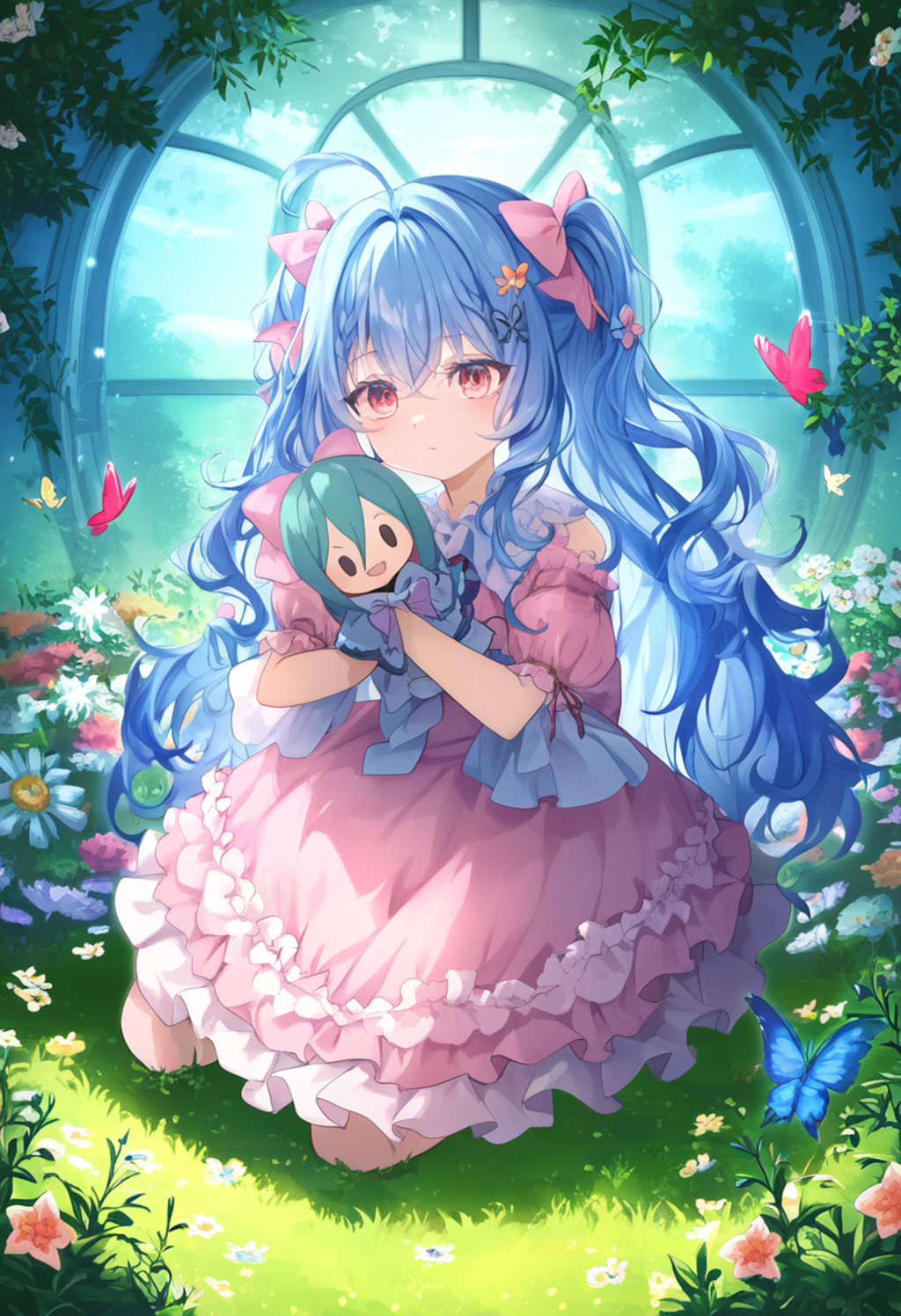 The frilly pink-dressed girl