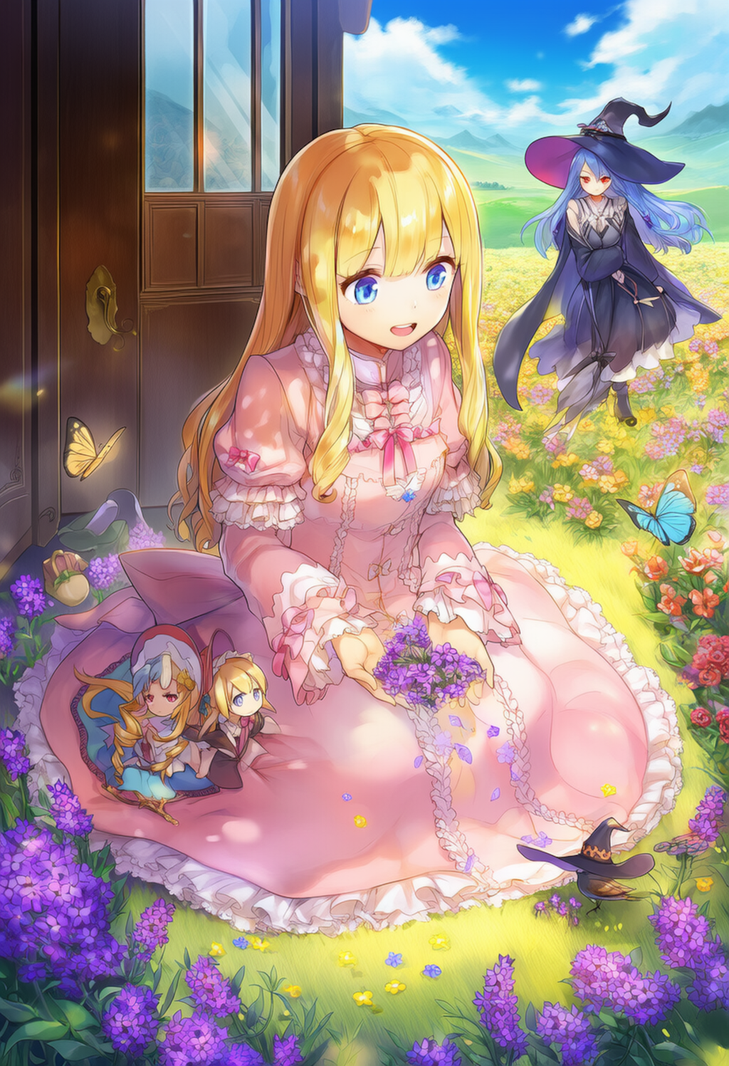 The frilly pink-dressed girl