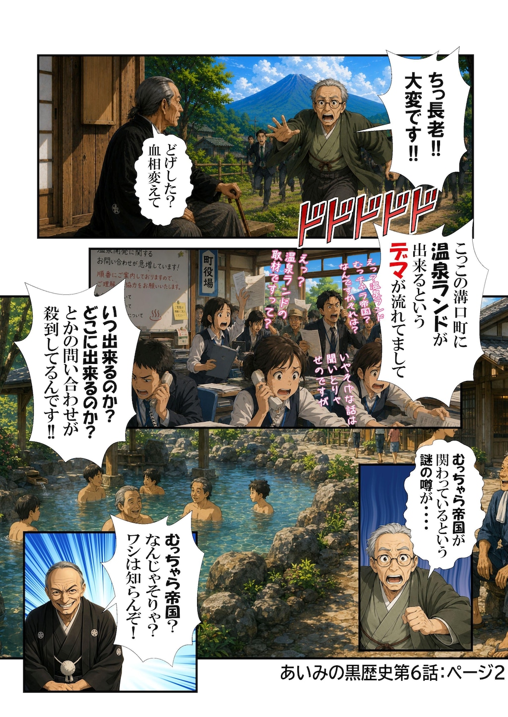あいみのくろ歴史　第六話：ご褒美は温泉回