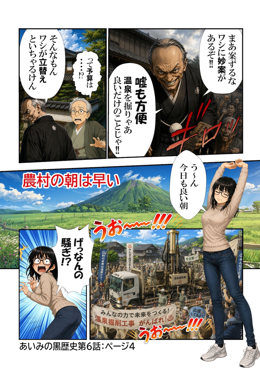 あいみのくろ歴史　第六話：ご褒美は温泉回