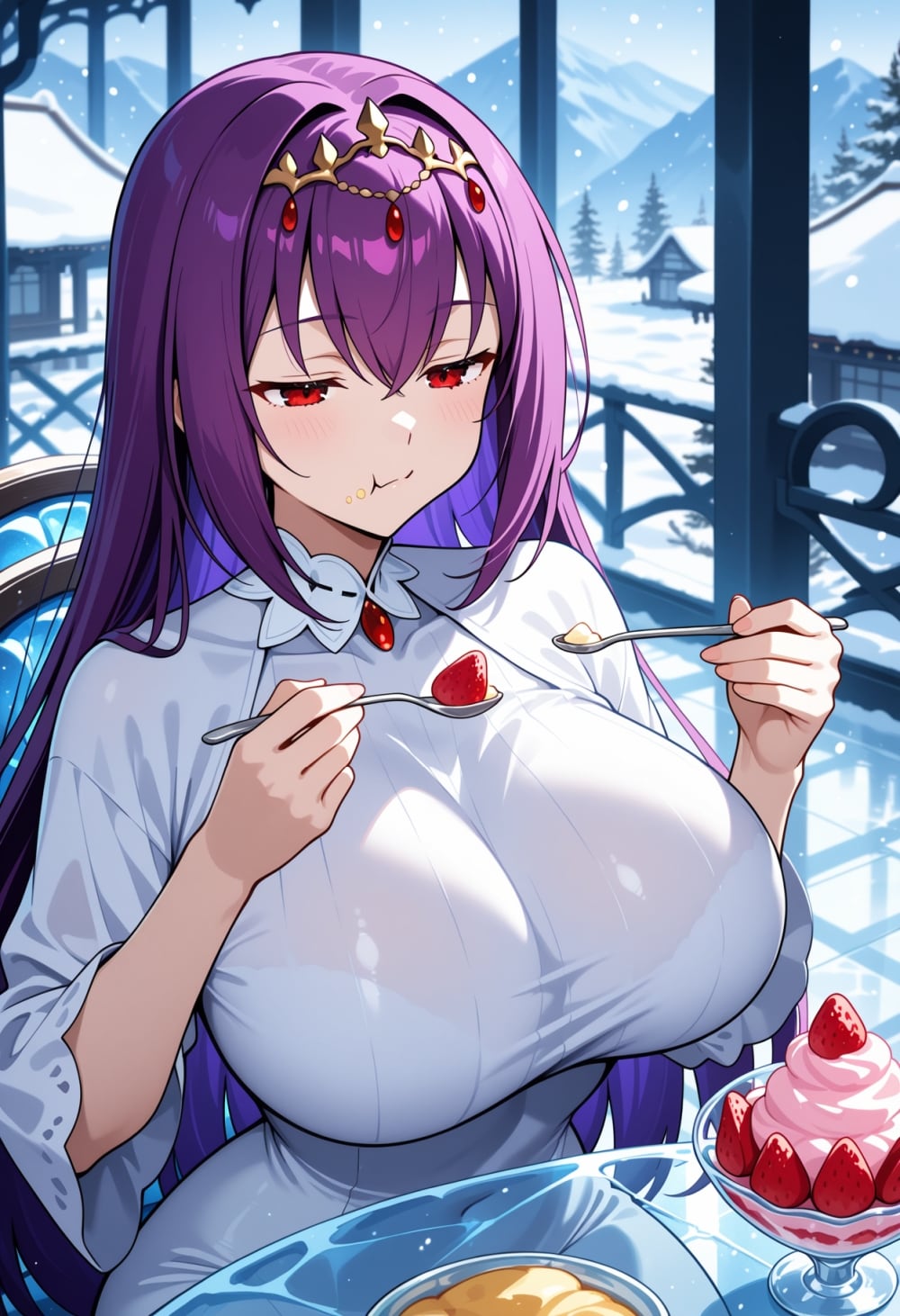 冬のドレス等コスプレ女神人妻 | の人気AIイラスト・グラビア