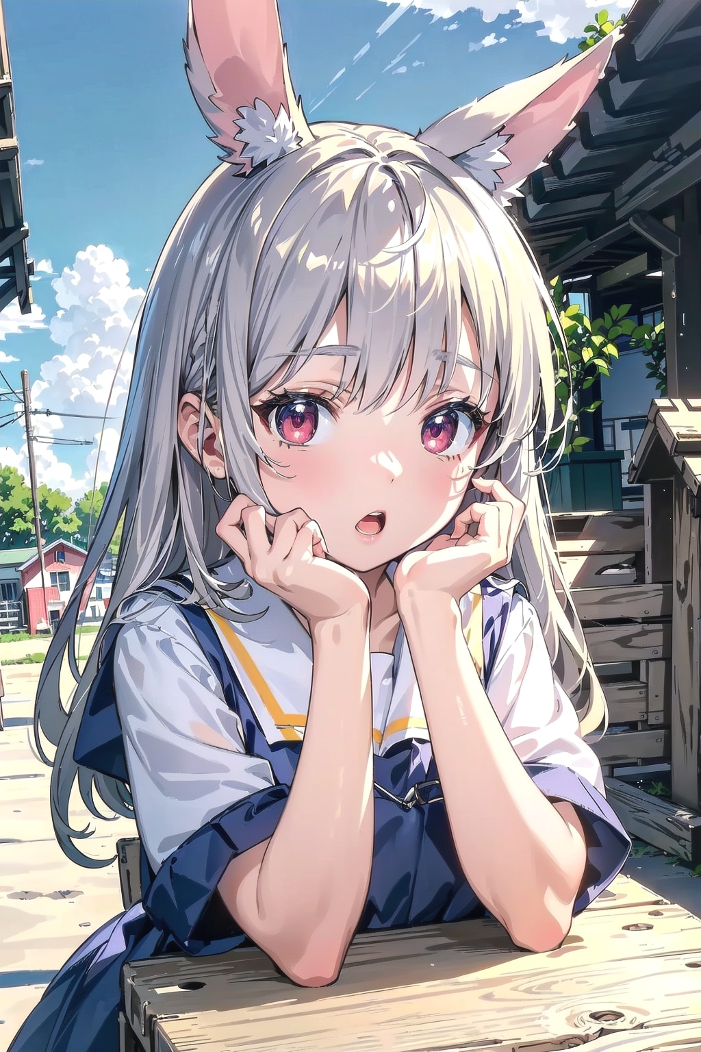 むぅ⋯退屈なのでしゅ🐰💧