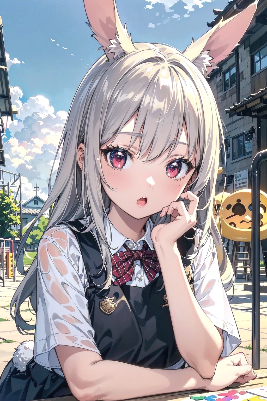 むぅ⋯退屈なのでしゅ🐰💧