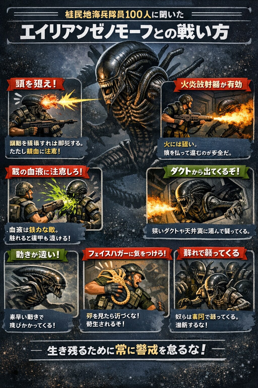 エイリアンゼノモーフとの戦い方