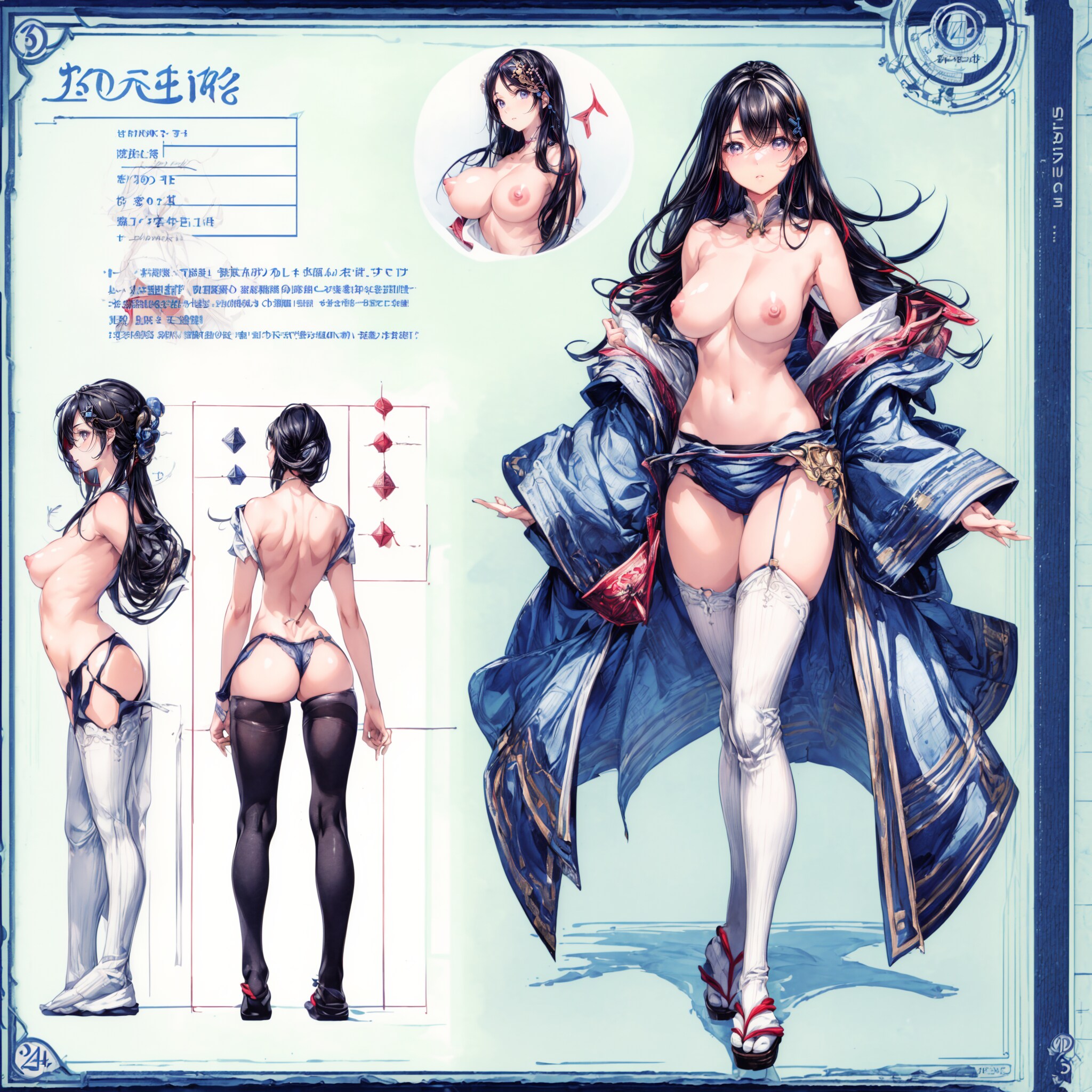 魅惑のアニメ美少女図鑑 - セクシーでかわいい女性たちの魅力溢れるAIキャラクターシート
