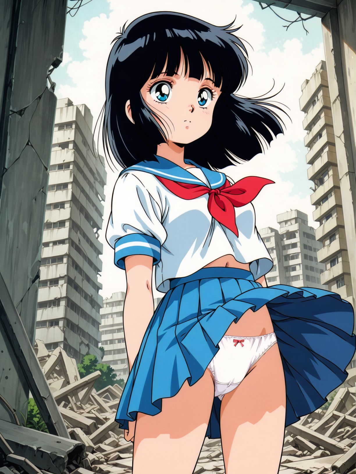 セーラー服の少女【パンチラ】