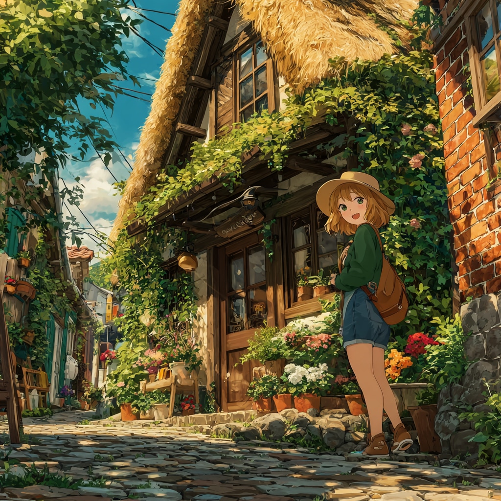 イギリスの街と女の子 | の人気AIイラスト・グラビア