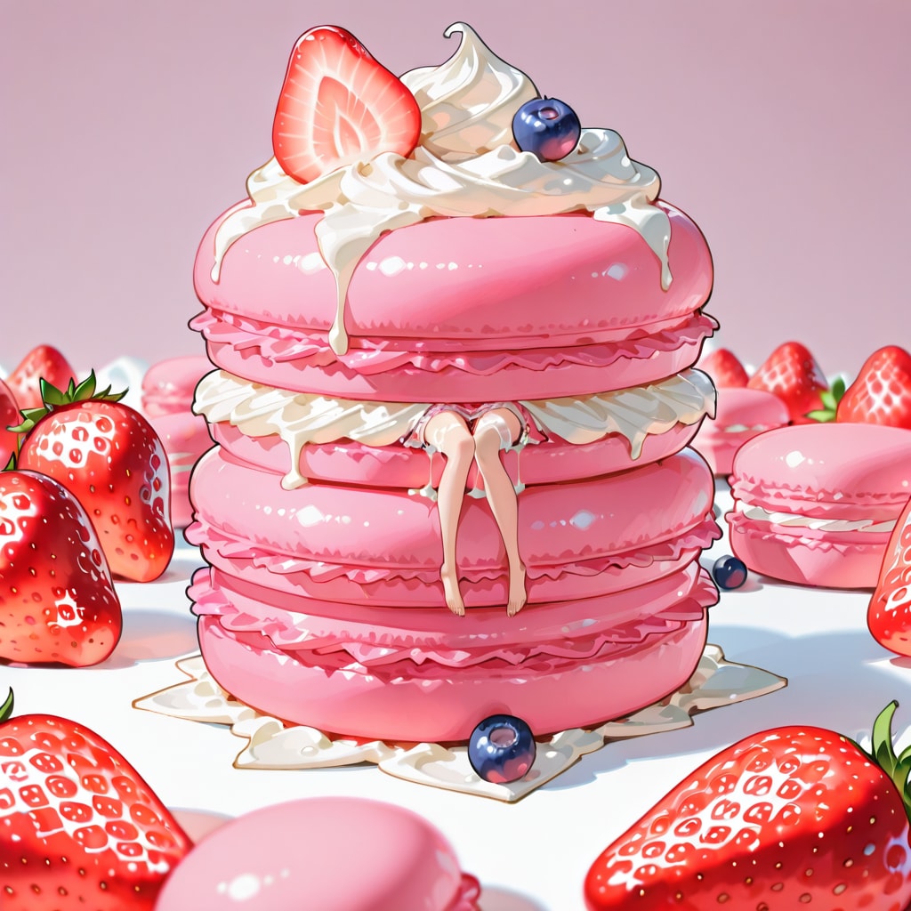 マカロンに埋もれて | の人気AIイラスト・グラビア